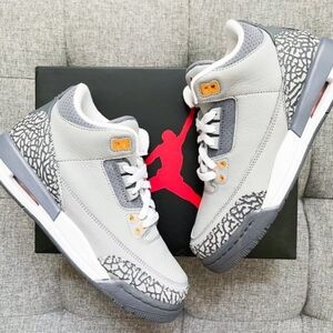 Nike Air Jordan 3 Retro white grey shoes